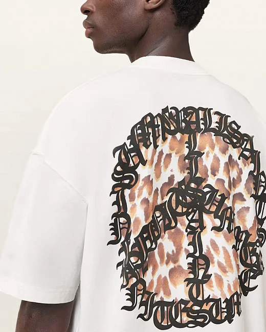 картинка Incessant Leopard Logo Oversized T-Shirt магазин Одежда+ являющийся официальным дистрибьютором в России 