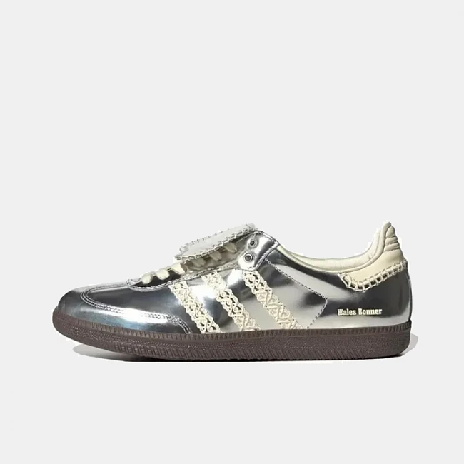 картинка Adidas Samba Wales Bonner Silver магазин Одежда+ являющийся официальным дистрибьютором в России 