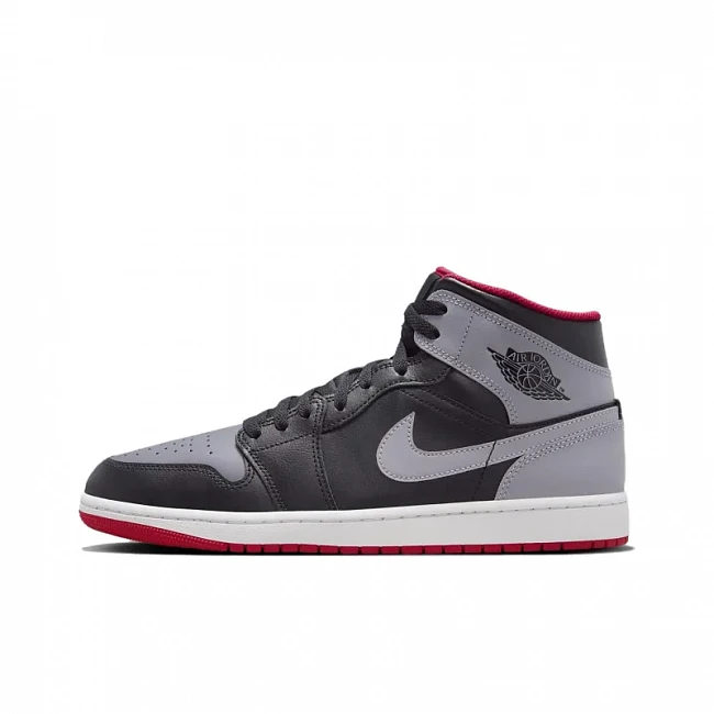 картинка Nike Air Jordan 1 Mid "Bred Shadow" магазин Одежда+ являющийся официальным дистрибьютором в России 