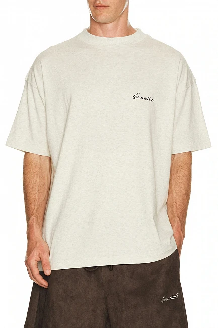 Fear Of God Short-Sleeve Tee Light Heather Oatmeal