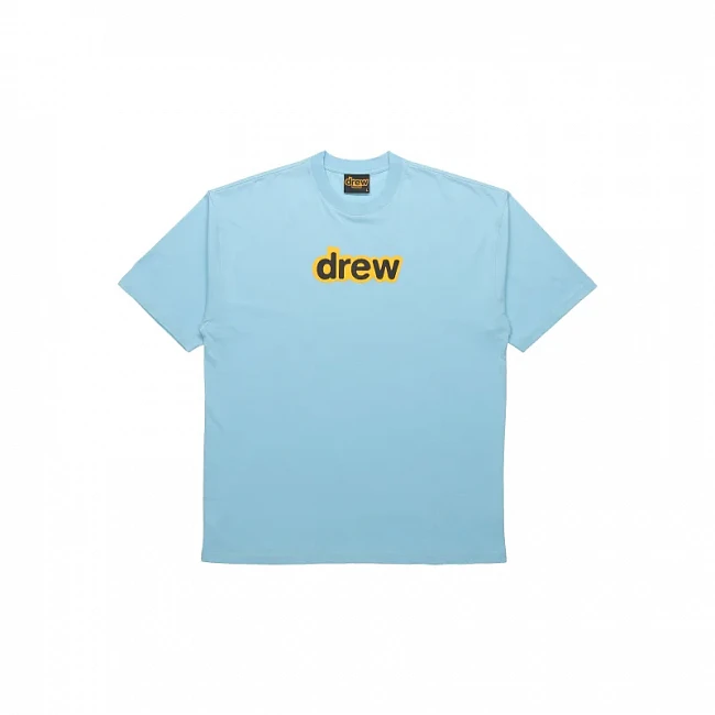 картинка Drew house Футболка голубая магазин Одежда+ являющийся официальным дистрибьютором в России 
