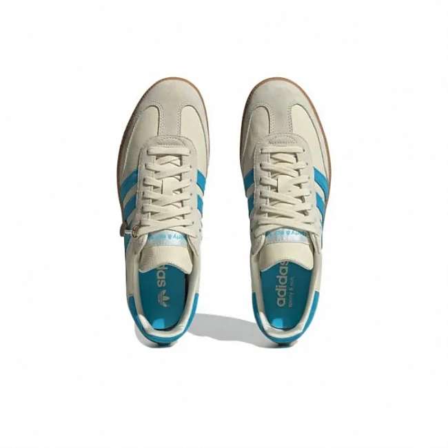 картинка Adidas Samba OG "Sporty & Rich Cream Blue" магазин Одежда+ являющийся официальным дистрибьютором в России 