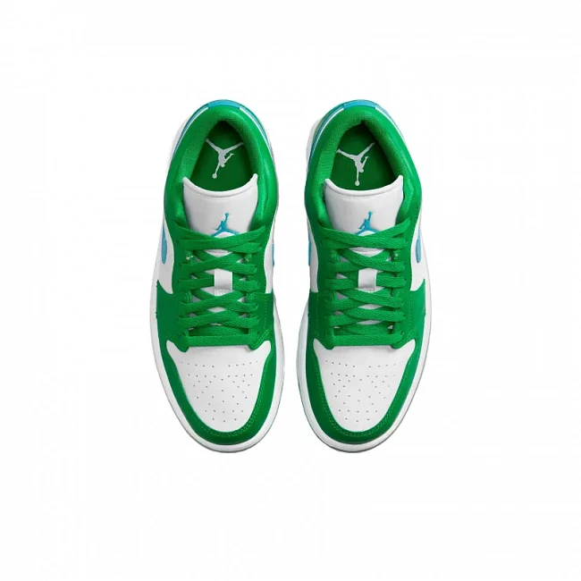 картинка Nike Air Jordan 1 Low WMNS "Lucky Green Aquatone" магазин Одежда+ являющийся официальным дистрибьютором в России 