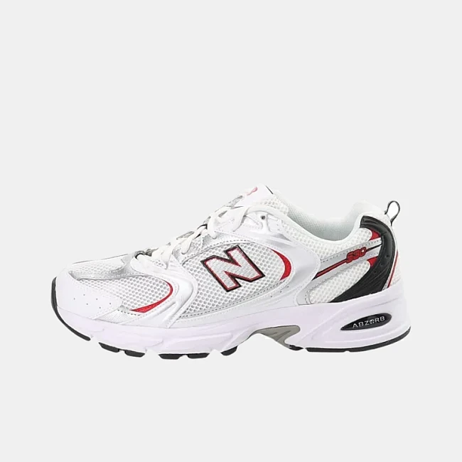картинка New Balance 530 V2 "White Silver Red" магазин Одежда+ являющийся официальным дистрибьютором в России 