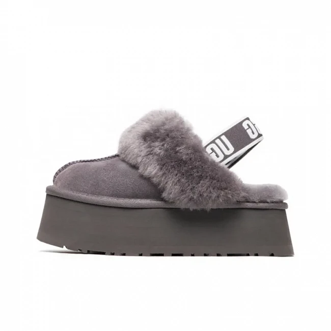 картинка UGG Funkette Slipper Grey магазин Одежда+ являющийся официальным дистрибьютором в России 