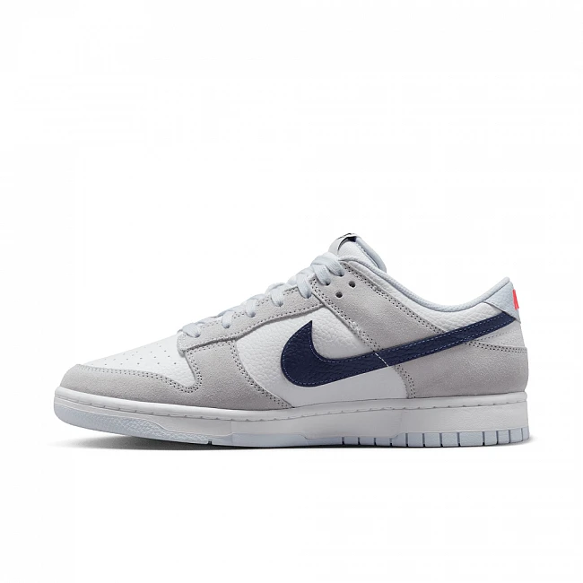 картинка Nike Dunk Low Mini Swoosh Grey Midnight Navy магазин Одежда+ являющийся официальным дистрибьютором в России 
