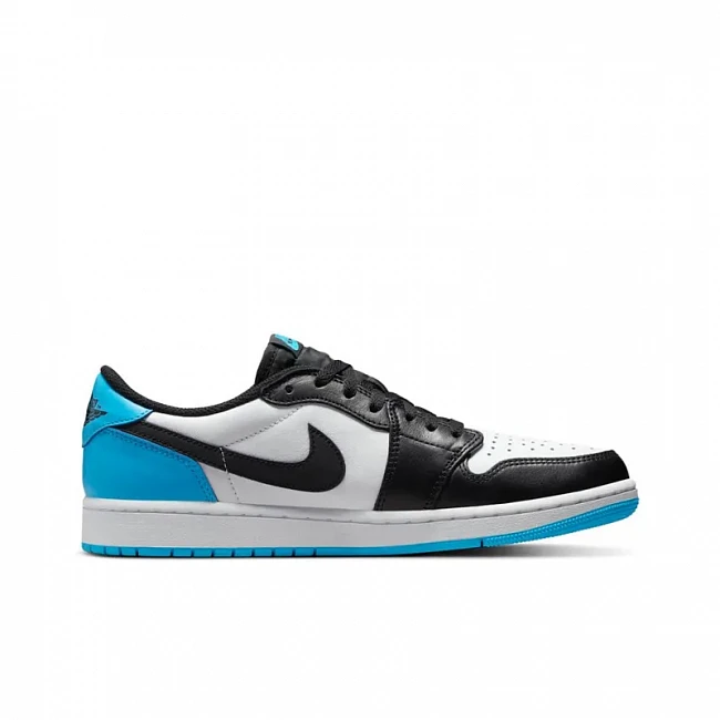 картинка Nike Air Jordan 1 Retro Low OG "Black Dark Powder Blue" магазин Одежда+ являющийся официальным дистрибьютором в России 