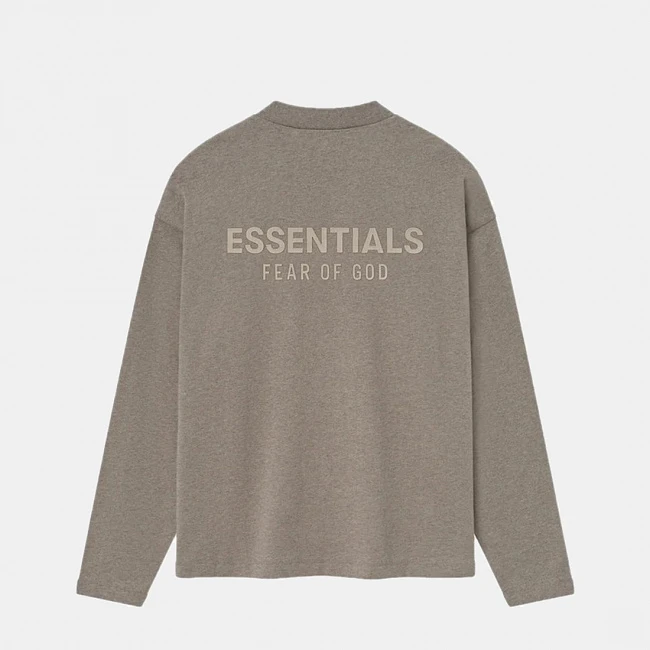 Fear of God Essentials Classic Long Sleeve Tee Heather Grey