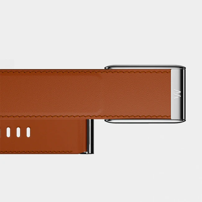 картинка Ремешок Whoop 5.0 Leatherluxe Chestnut Cream магазин Одежда+ являющийся официальным дистрибьютором в России 
