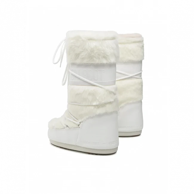 картинка Icon Faux Fur Moon Boot Bianco магазин Одежда+ являющийся официальным дистрибьютором в России 