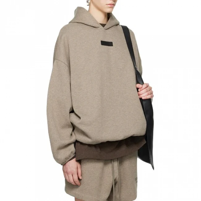 картинка Fear of God Essentials Hoodie 'Heather Grey' магазин Одежда+ являющийся официальным дистрибьютором в России 