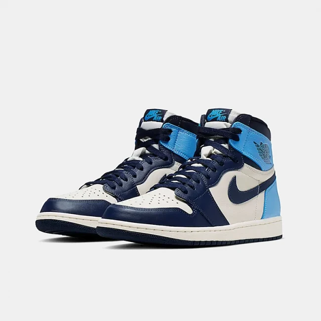 картинка Nike Air Jordan 1 High OG "Obsidian/University Blue" магазин Одежда+ являющийся официальным дистрибьютором в России 