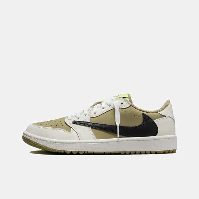 картинка Travis Scott x Air Jordan 1 Low OG Neutral Olive магазин Одежда+ являющийся официальным дистрибьютором в России 