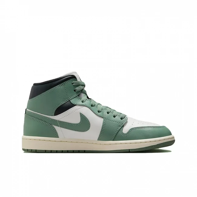 картинка Nike Air Jordan 1 Mid Jade Smoke магазин Одежда+ являющийся официальным дистрибьютором в России 