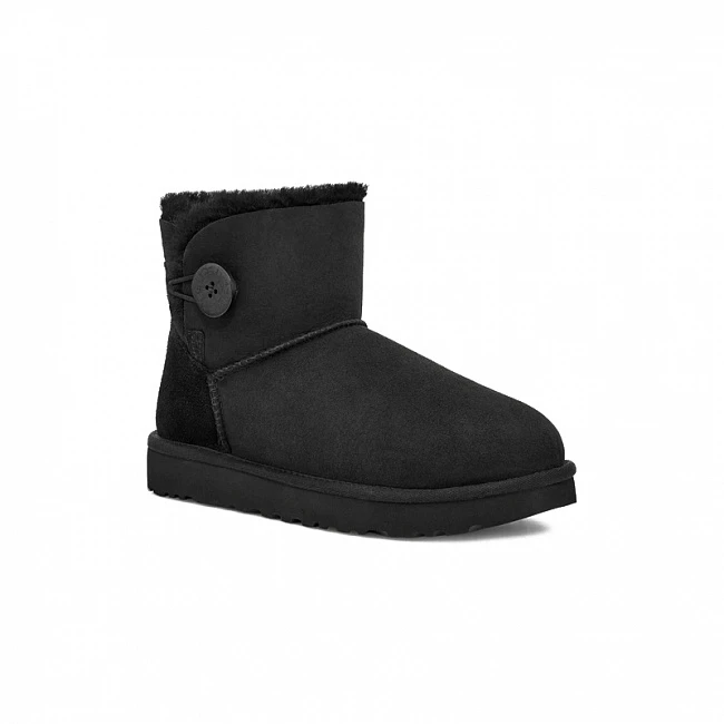 картинка UGG Mini Bailey Button II Black магазин Одежда+ являющийся официальным дистрибьютором в России 