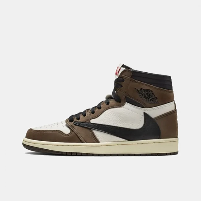 картинка Nike Air Jordan 1 Retro High Og Sp Travis Scott Mocha магазин Одежда+ являющийся официальным дистрибьютором в России 