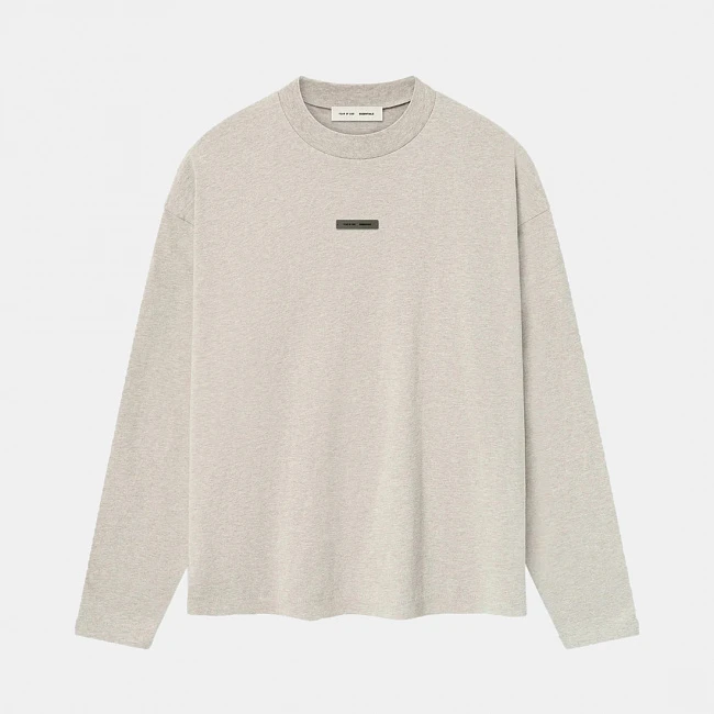 Fear of God Essentials Classic Long Sleeve Tee Heather Stone