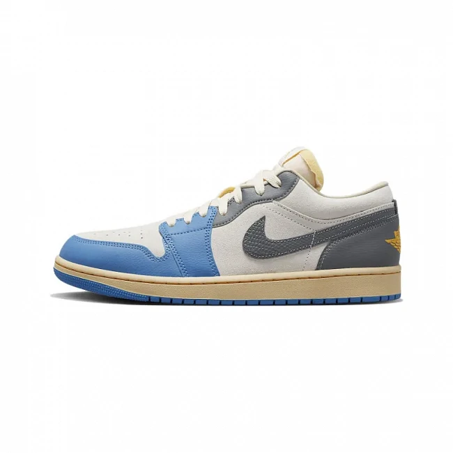 картинка Nike Air Jordan 1 Low "Vintage UNC Grey" магазин Одежда+ являющийся официальным дистрибьютором в России 