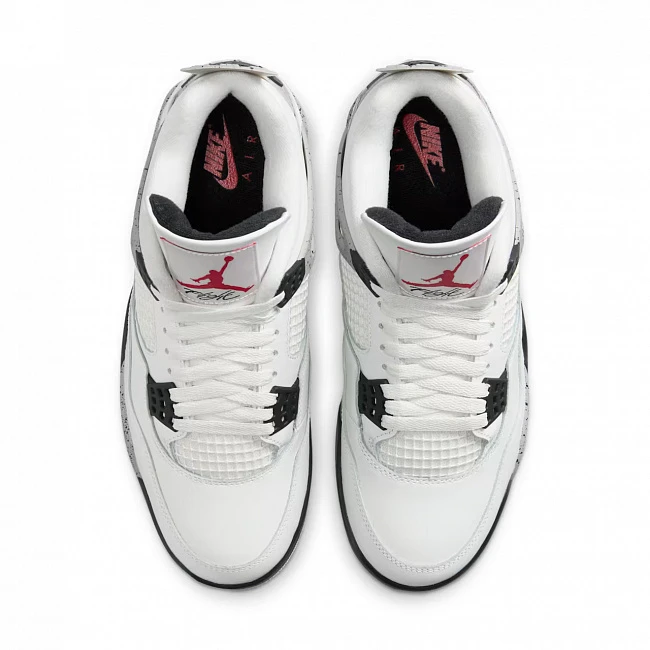 картинка Nike Air Jordan 4 White Cement магазин Одежда+ являющийся официальным дистрибьютором в России 