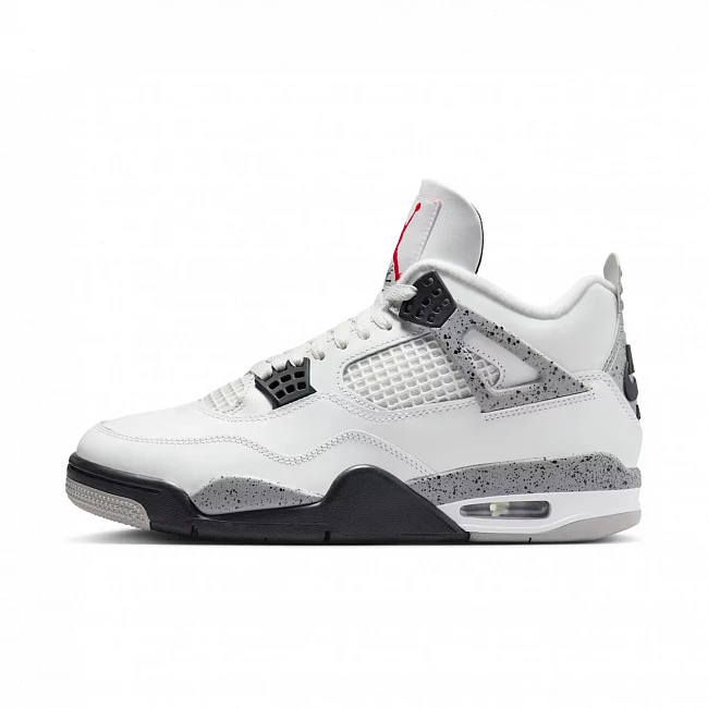 картинка Nike Air Jordan 4 White Cement магазин Одежда+ являющийся официальным дистрибьютором в России 