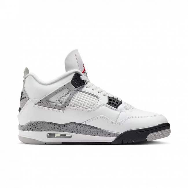 картинка Nike Air Jordan 4 White Cement магазин Одежда+ являющийся официальным дистрибьютором в России 