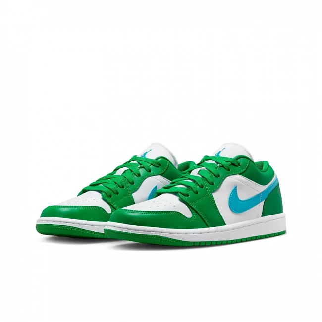 картинка Nike Air Jordan 1 Low WMNS "Lucky Green Aquatone" магазин Одежда+ являющийся официальным дистрибьютором в России 