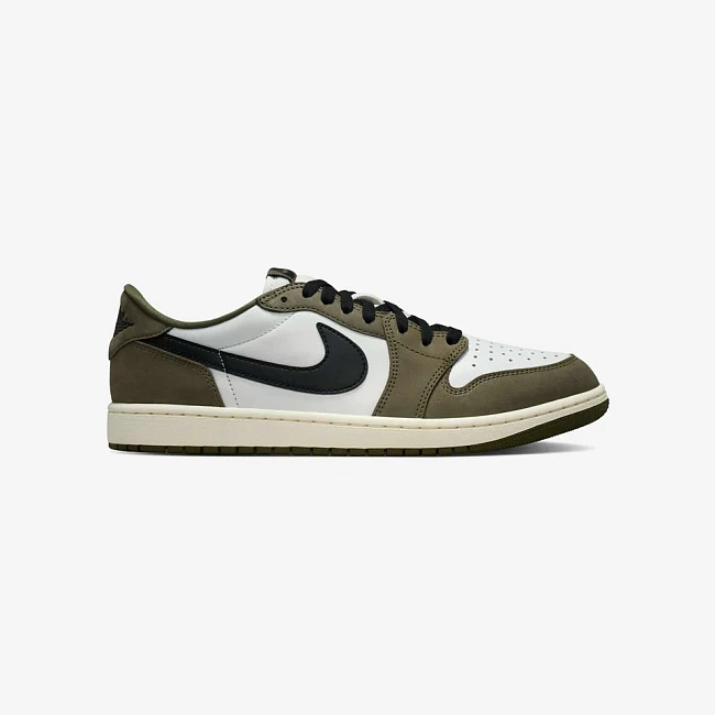 картинка Nike Air Jordan 1 Retro Low OG Medium Olive магазин Одежда+ являющийся официальным дистрибьютором в России 