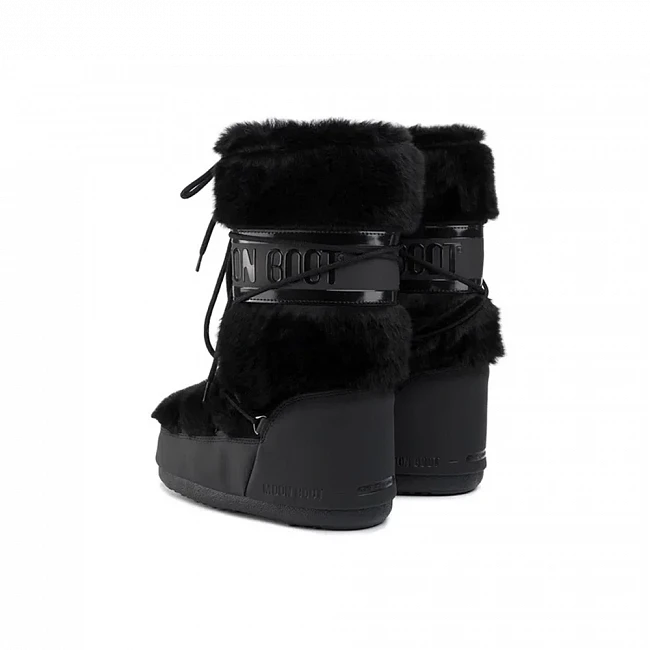 картинка Icon Faux Fur Moon Boot Black магазин Одежда+ являющийся официальным дистрибьютором в России 