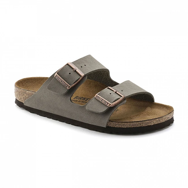картинка Birkenstock Arizona Nubuck Stone Narrow Fit магазин Одежда+ являющийся официальным дистрибьютором в России 