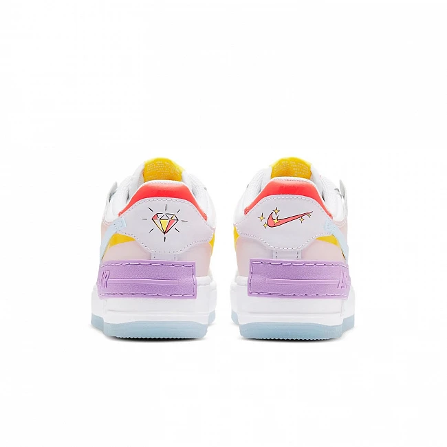 картинка Nike Air Force 1 Shadow White Hydrogen Blue магазин Одежда+ являющийся официальным дистрибьютором в России 