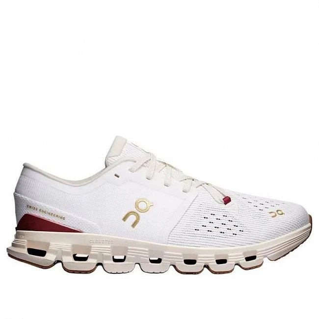 картинка ON Running Cloud X 4 Pearl Ivory магазин Одежда+ являющийся официальным дистрибьютором в России 