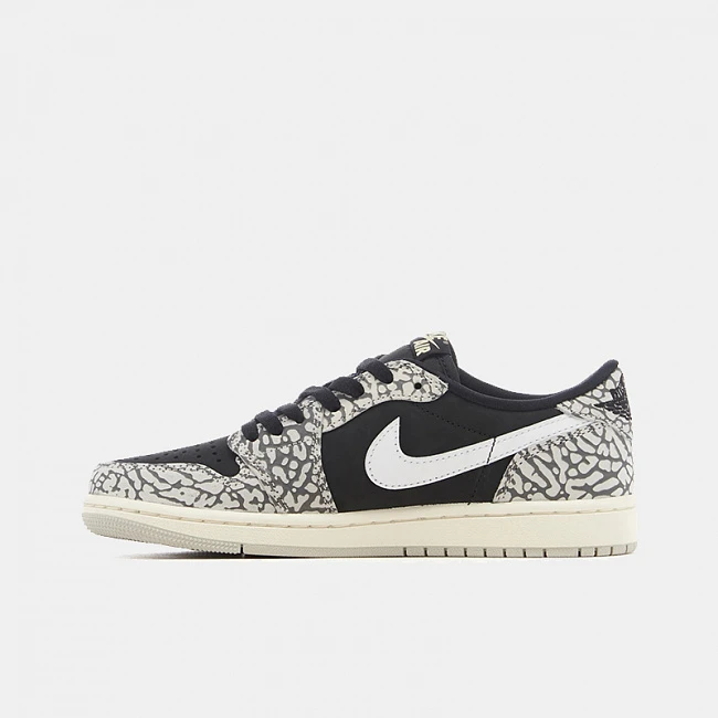 картинка Nike Air Jordan 1 Retro Low OG Black Cement магазин Одежда+ являющийся официальным дистрибьютором в России 