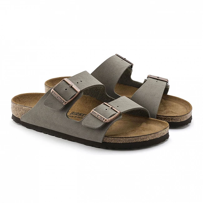 картинка Birkenstock Arizona Nubuck Stone Narrow Fit магазин Одежда+ являющийся официальным дистрибьютором в России 