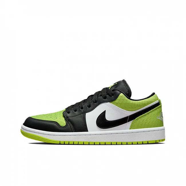 картинка Nike Air Jordan 1 Low "Snakeskin Vivid Green'' магазин Одежда+ являющийся официальным дистрибьютором в России 