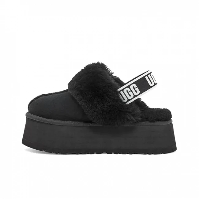 картинка UGG Funkette Slipper Black магазин Одежда+ являющийся официальным дистрибьютором в России 