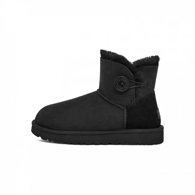 картинка UGG Mini Bailey Button II Black магазин Одежда+ являющийся официальным дистрибьютором в России 