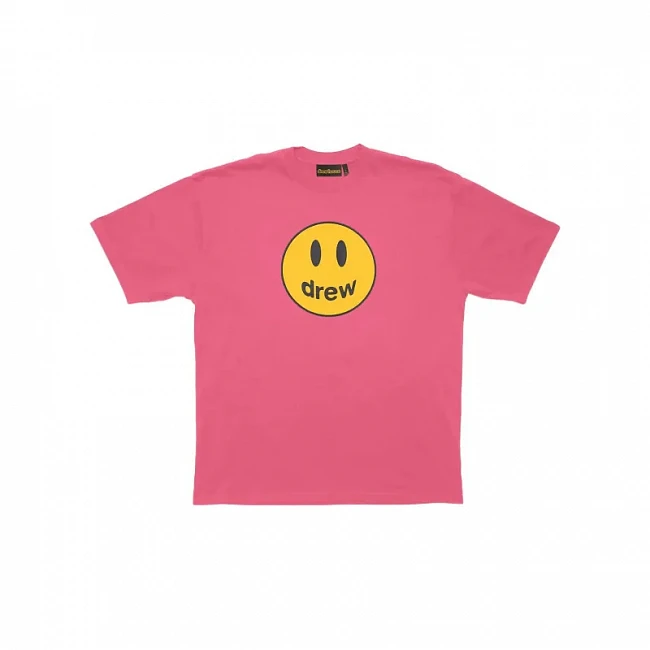 картинка Drew house Футболка "Smile" розовая магазин Одежда+ являющийся официальным дистрибьютором в России 