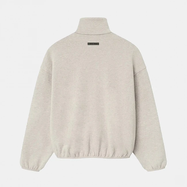 картинка Fear of God Essentials Modern Fleece Track Jacket With Piping 'Heather Stone/Cloud White' магазин Одежда+ являющийся официальным дистрибьютором в России 
