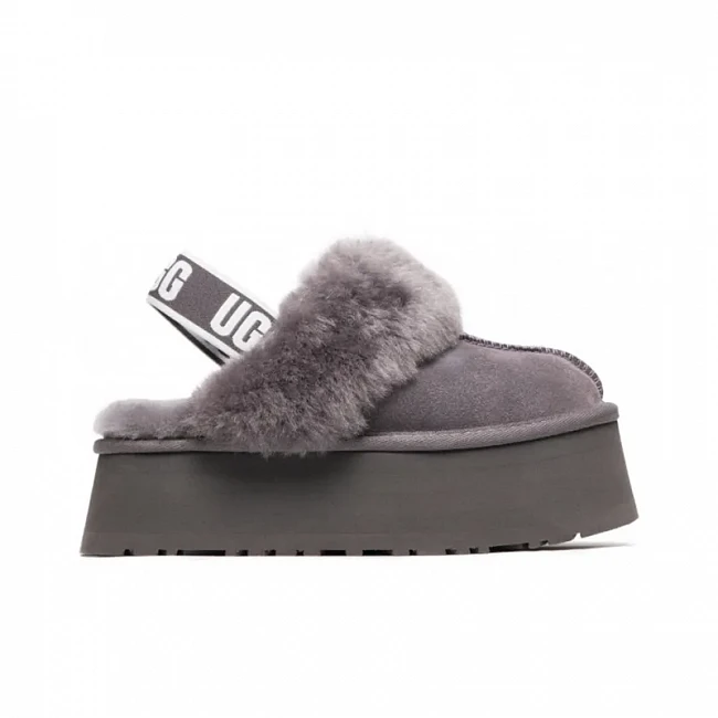 картинка UGG Funkette Slipper Grey магазин Одежда+ являющийся официальным дистрибьютором в России 