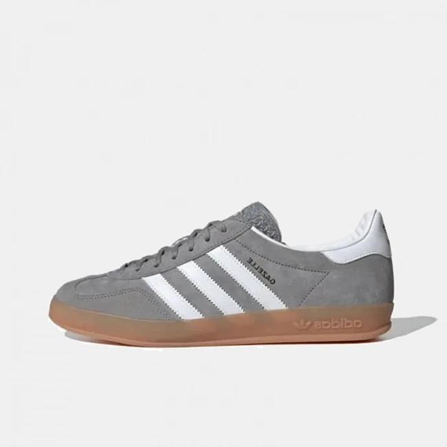 картинка Adidas Gazelle Low Grey Three Gum магазин Одежда+ являющийся официальным дистрибьютором в России 