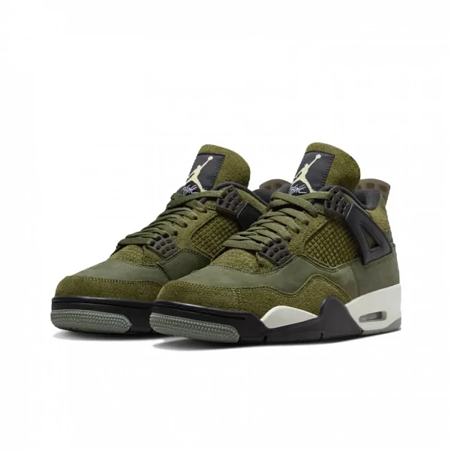 картинка Nike Air Jordan 4 Retro SE "Craft Medium Olive" магазин Одежда+ являющийся официальным дистрибьютором в России 