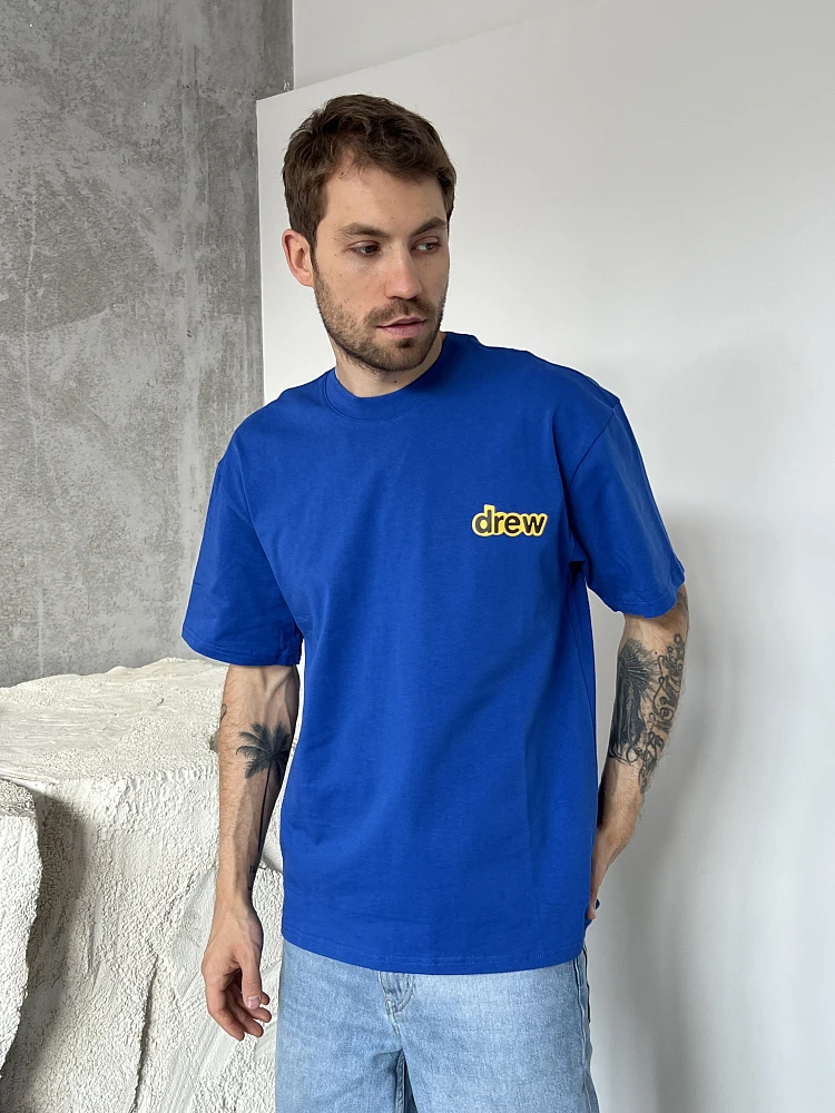 картинка Футболка Drew House синяя от магазина Одежда+