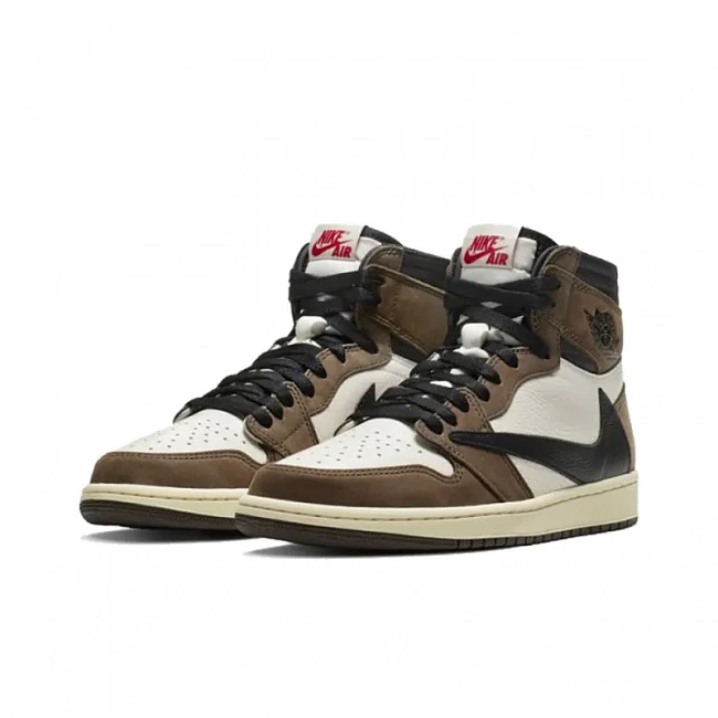 картинка Nike Air Jordan 1 Retro High Og Sp Travis Scott Mocha магазин Одежда+ являющийся официальным дистрибьютором в России 