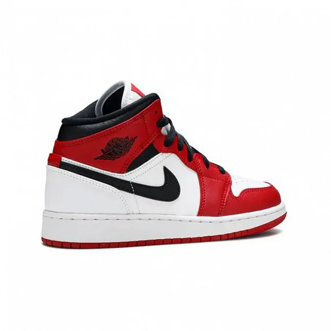 картинка Nike Air Jordan 1 Mid GS "Chicago 2020" магазин Одежда+ являющийся официальным дистрибьютором в России 