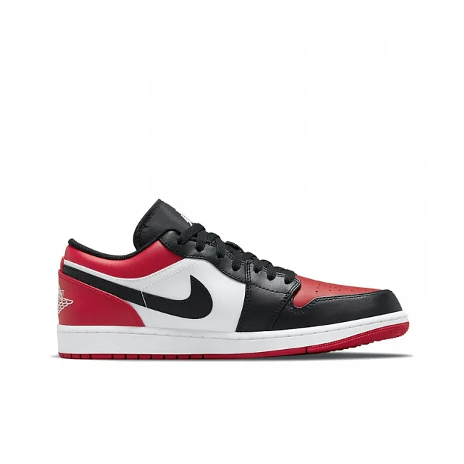 картинка Nike Air Jordan 1 Low Bred Toe магазин Одежда+ являющийся официальным дистрибьютором в России 