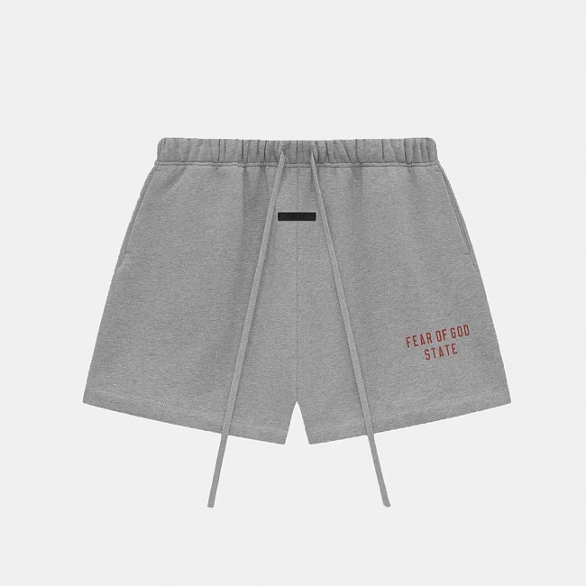 картинка Fear of God Essentials Fleece Soccer Short 'Dark Heather' магазин Одежда+ являющийся официальным дистрибьютором в России 