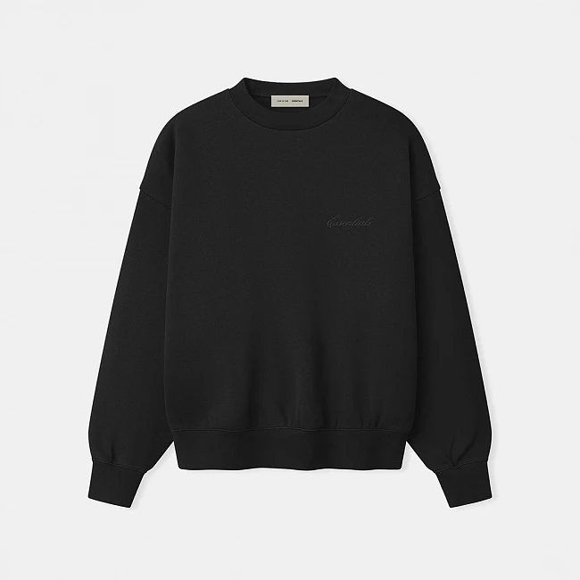 Fear of God Essentials Classic Crewneck Sweatshirt Vintage Black
