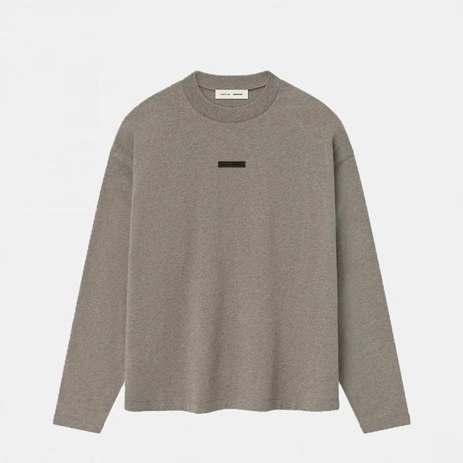Fear of God Essentials Classic Long Sleeve Tee Heather Grey