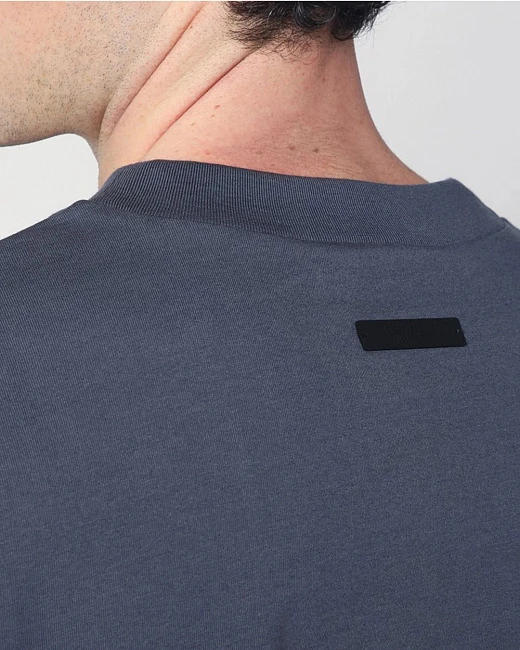 картинка Fear of God Essentials Jersey Crewneck Tee Marine магазин Одежда+ являющийся официальным дистрибьютором в России 