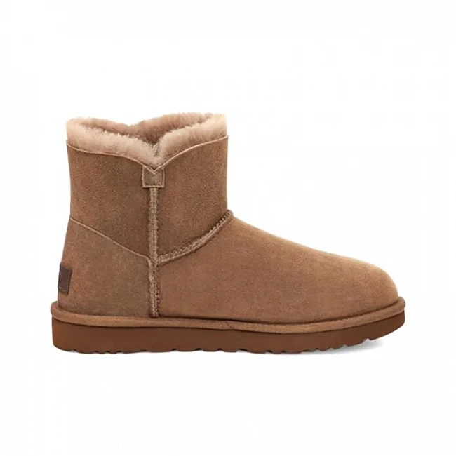картинка UGG Mini Bailey Button Chestnut магазин Одежда+ являющийся официальным дистрибьютором в России 